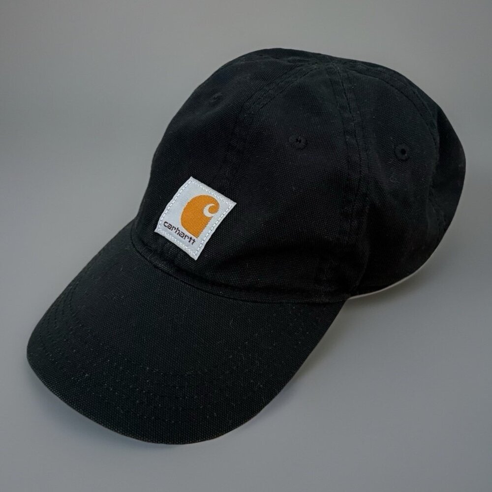 Carhartt Hat Cap Strap Back Black Embroidered Patch Youth‎ Workwear Classic